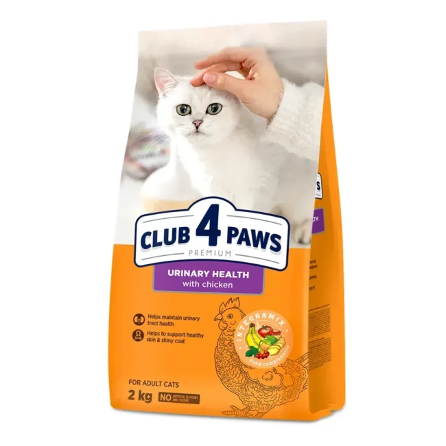 Корм Club 4 Paws для профілактики сечокам’яної системи в дорослих котів, з куркою